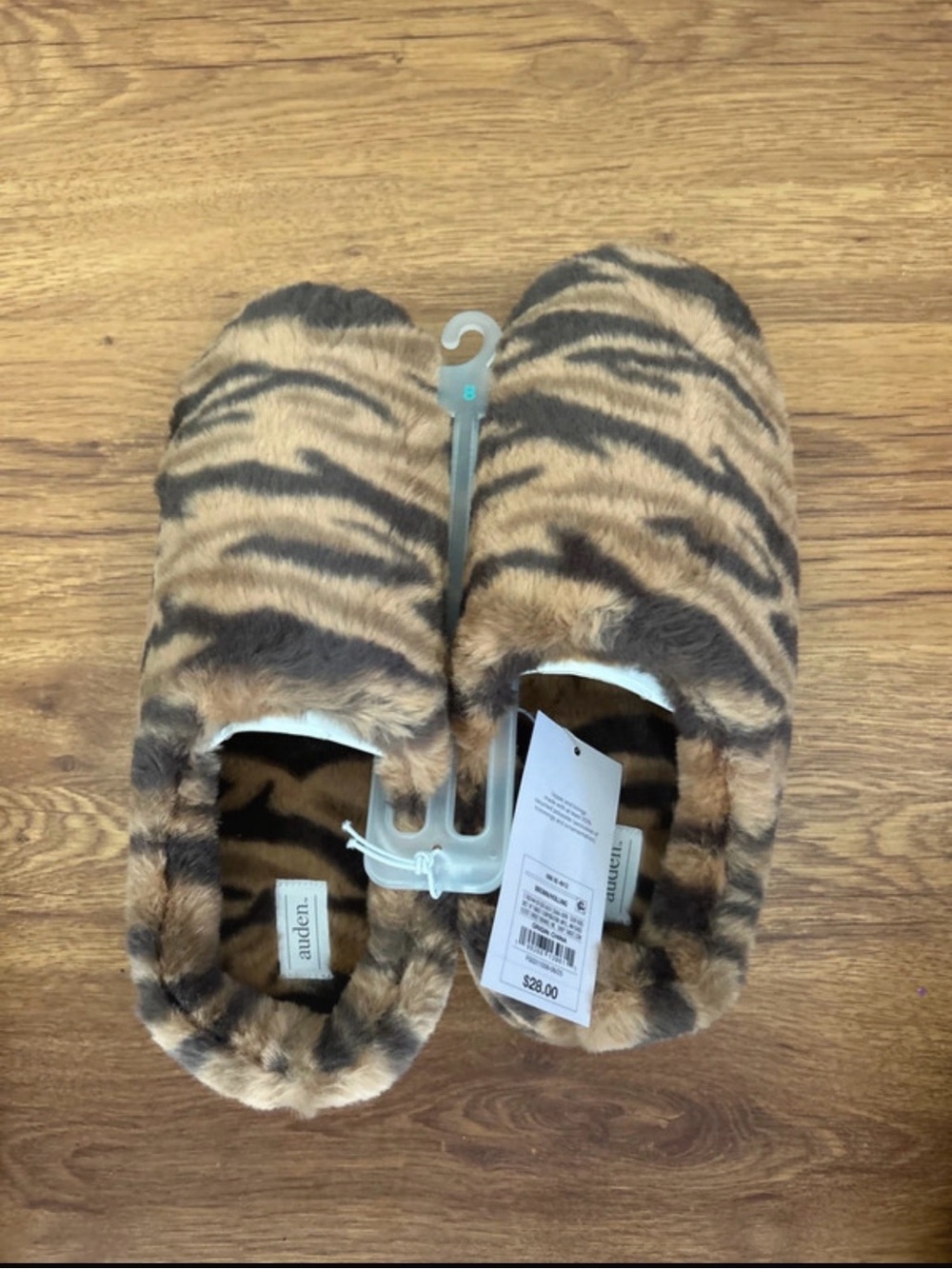 Auden Tiger-Print Faux Fur Slip-On Slippers - Brown and Black
